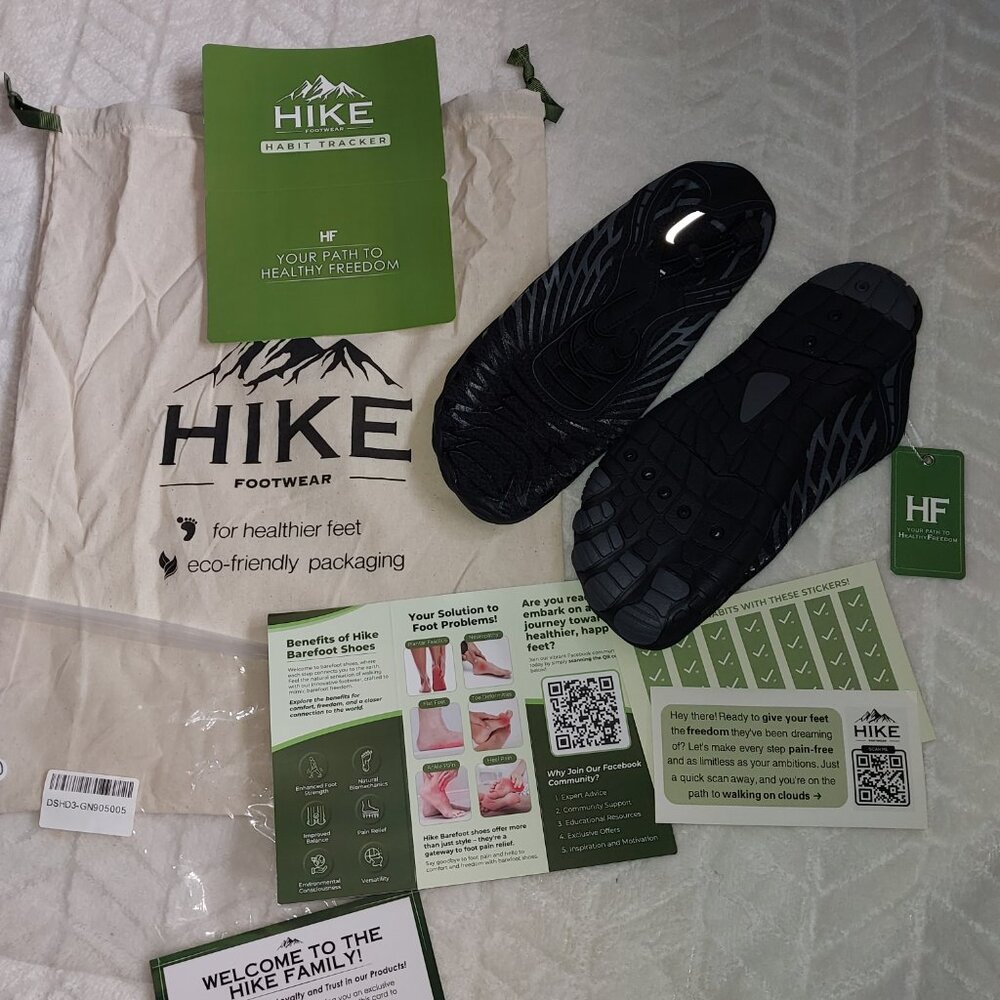 Hike Barefoot shoes Sz 40 / 9 NWT DSHD3-GN905005 black - 1012 - Picture 5 of 5